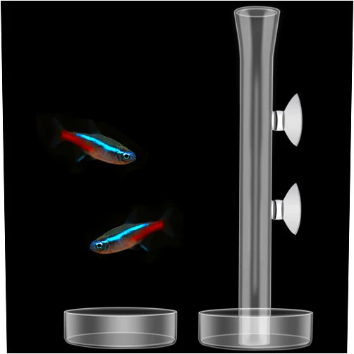 WOOPSOO 3 Pcs Shrimp Feeding Tube and Dish Set Clear Crystal Glass Shrimp Feeder Tube Tray Aquarium Feeder Tube Shrimp Feeding Dish Bowl Suction Cups for Fish Tank Aquarium Feeding Supplies Tools