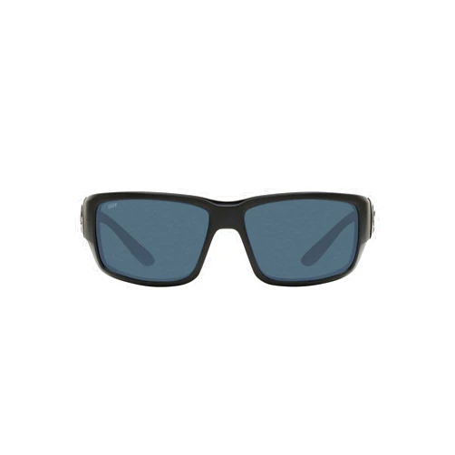 Costa Del Mar Mens Fantail Rectangular Sunglasses, Blackout/Grey Polarized-580P, 59 mm