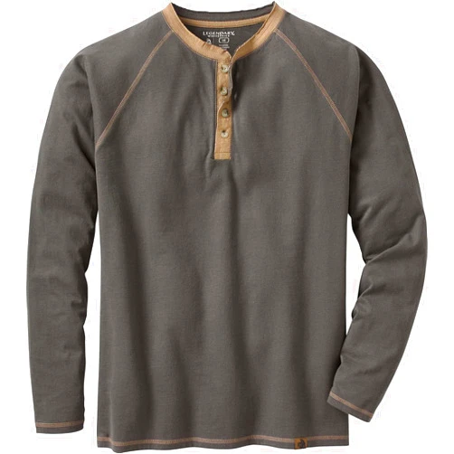 Legendary Whitetails Mens Long Sleeve Casual Fit 100% Cotton Henley Shirt