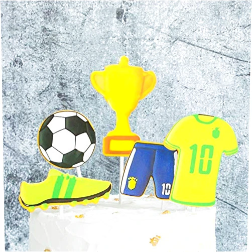 PureArte DIY Happy Birthday Sport Basketball Soccer Football Team Theme Cake Decoration Set For Adults Party Decoration Props