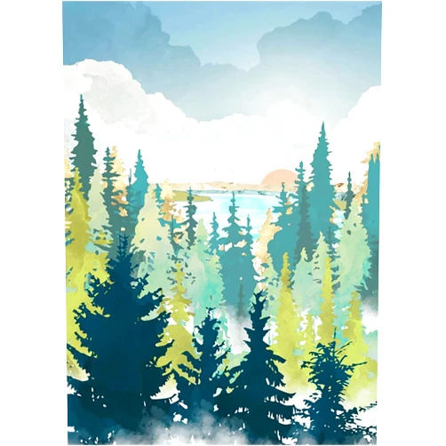 Hestarcul 5D Diamond Painting Scenery Kit,Diamond Art Kits for Adults,Abstract Landscape Paint with Diamonds Round for Gift,Wall Decor(12x16) (Forest)