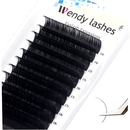 Wendy Lashes Volume Lash Extensions D Curl Eyelash Extension Premium 0.07 thickness Lash Extension 14-20mm Individual Lashes Soft Dark Professional Lashes Extensions(0.07-D, Mixed 14-20mm)