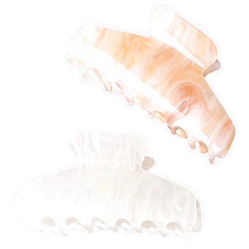 CHLINS 2 Pack Large Acrylic Hair Claw Clips for Women - 4.3 Inch Strong Hold Nonslip Hair Clips Big Claw Barrettes for Thick Thin Hair, Cute Durable Jaw Clips for Women Girls
