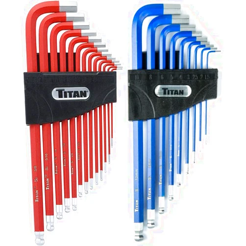 Titan 12764 22-Piece SAE and Metric Hex Key Set