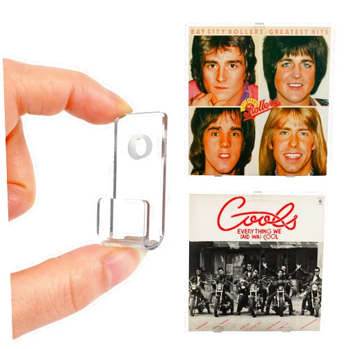 LITAITAI Clear Vinyl Record Shelf Wall Mount 30 Pack,Acrylic Album Record Holder Display Your Daily LP Listening in Office Home,Small Art Hooks for Decoration, with Installation Hardware (Clear)