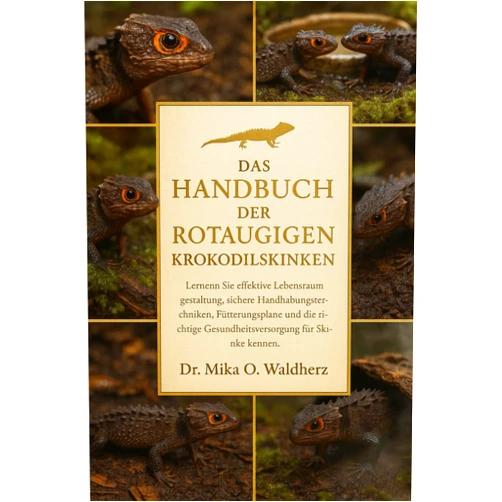 German Edition by Dr. Mika O. Waldherz (Author) DAS HANDBUCH DER ROTAUGIGEN KROKODILSKINKEN: Lernen Sie effektive Lebensraumgestaltung, sichere Handhabungstechniken, Fütterungspläne und die richtige Gesundheitsversorgung für Skinke kennen.