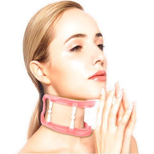 DJAMEL Cervical Neck Traction Device Brace Collar Neck Traction Stretcher for The Head - Pain Reliever for Stiff Shoulder & Neck,Breathable Head Traction Support