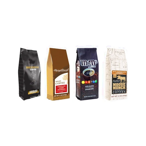 Brickhouse Chocolate Lovers Coffee Bundle Flavored Ground Coffee, 4 bags Medium Roast