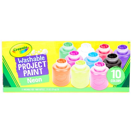 Crayola 10-color Neon Washable Kids Paint (Set of 10)