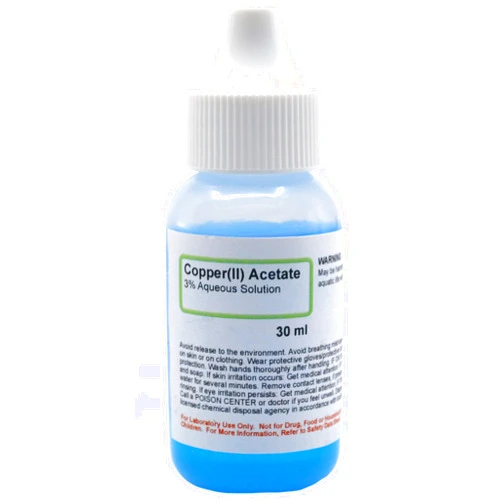 ALDON Innovating Science Copper(II) Acetate, 3% Aqueous Solution, 1 fl oz (30mL) - The Curated Chemical Collection