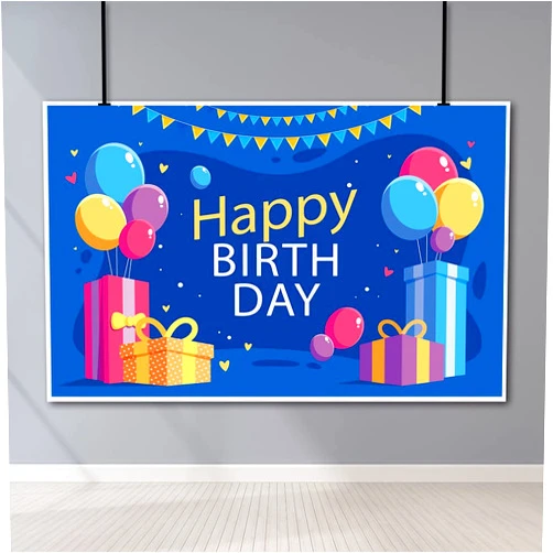 Retyshia 6x5Ft Cartoon Birthday Backdrop for Children Balloons Gifts Photography Background Birthday Party Backdrop Decoration Banner Happy Birthday Backdrop Photo Studio Party Decoration Supplies.
