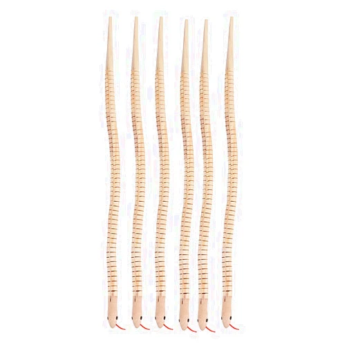 NUOBESTY Unfinished Wooden Wiggly Snakes Toy: Jointed Flexible Wood Snake to Paint 6pcs Blank Animal Model for DIY Arts Crafts Birthday Party Favors