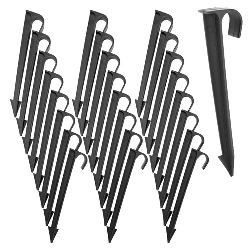 Harrier Hardware 1/2-Inch Irrigation Tubing Hold-Down Anchor Stakes, 1 x 6-Inch, 32-Pack for Garden Ground Securing Hoses