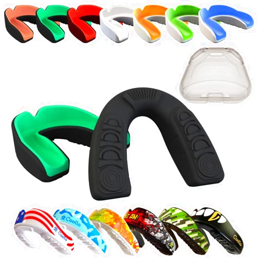 COOLLO SPORTS Boil and Bite Mouth Guard (Youth & Adult) DA Custom Fit Sport Mouthpiece for Football, Hockey, Rugby, Lacrosse,Boxing,MMA(Free Case Included!)
