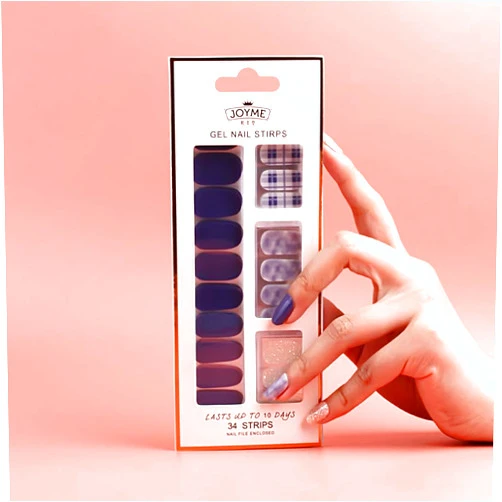 GoBudsGo 34PCS Nail Strips,Nail Stickers with UV Free,Color Street Nail Strips with Easy to Apply & Remove,12 Sizes Nail Polish Wraps with Cuticle Stick and Nail File