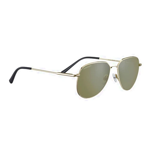 Serengeti Square Haywood Shiny Light Gold-Mineral Polarized 555nm, Multi, One Size