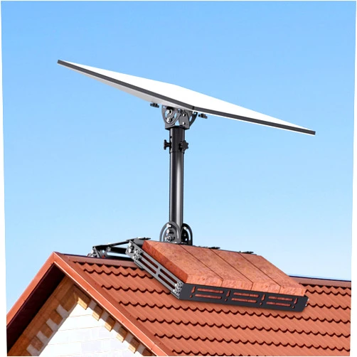 Burbifro Starlink Gen 3 Roof Ridgeline Mount, Adjustable Tilt 160 Degree and Square Shelf Width, Starlink Internet Kit Satellite Mounting Kit, Compatible with Starlink Standard Gen3(V3) Dish