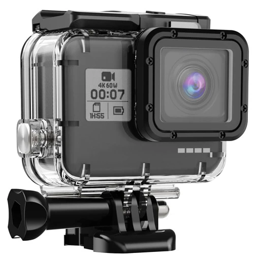 HONGDAK Waterproof Housing Case for GoPro Hero 7/6/5 Black(2018), 196ft/60m Waterproof Case Diving Protective Housing Shell with Touchable Cover for GoPro Action Camera Underwater Dive Case Shell