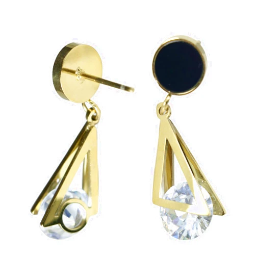 KOKKING Exquisitely Crafted Gemstone Dangle Earrings，Statement Piece with a Sleek Dangle Design, Ideal for Parties, Office, Dates and Everyday Wear