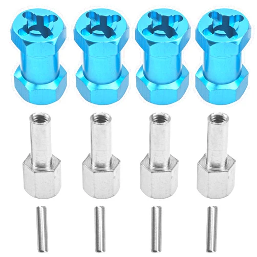 Share Goo 4PCS ShareGoo 12mm Wheel Hex Hub with 20mm Offset Compatible with 1/10 Traxxas Rustler Axial SCX10 Wraith 90046 RC4WD D90 Tamiya CC01 1/10 RC Crawler Car