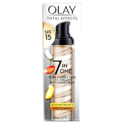 Olay Total Effects Tone Correcting Face Moisturizer with Sunscreen SPF 15, Light to Medium 1.7 Ounces