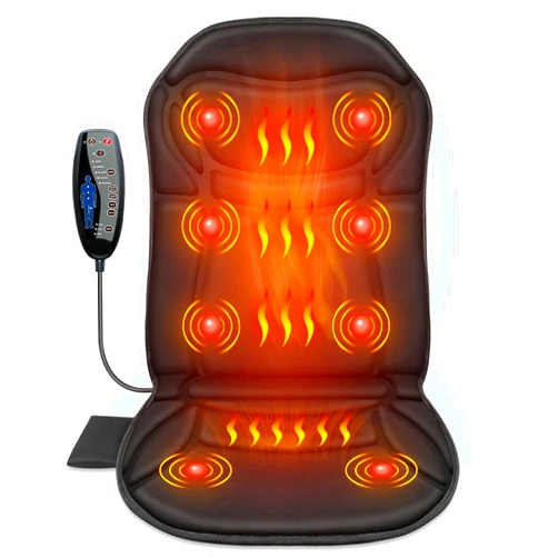 CuPiLo Back Massager Chair Pad,Massage Seat Cushion, Back Massager with Heat, 4 Vibration Intensities & 2 Heat Levels,Electric Back Massager Pain Relief,Body Massager,Gifts for Men,Women