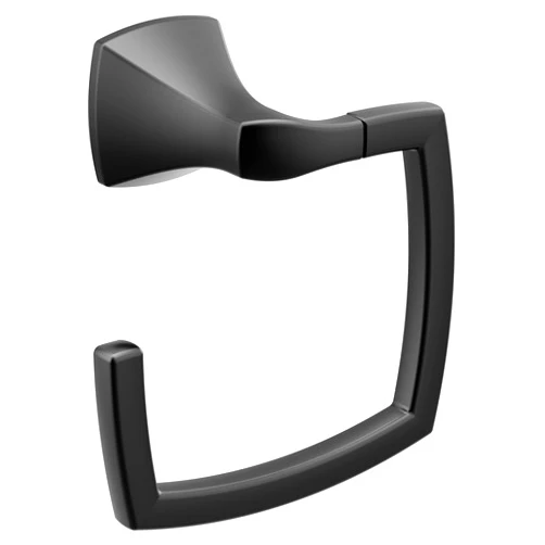 Moen YB5186BL Voss Towel Ring, Matte Black