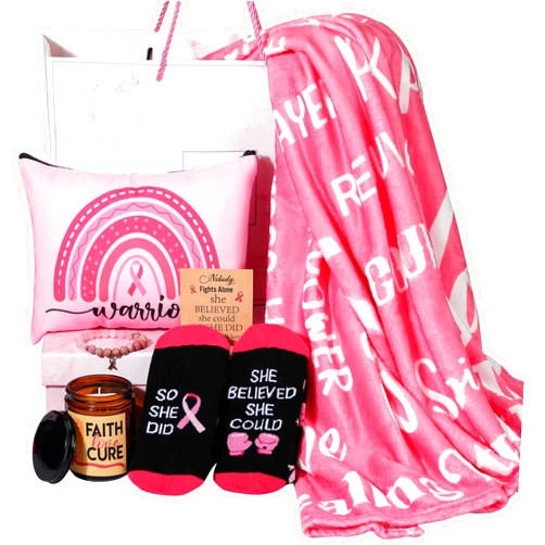 Tioncy 7 Pcs Breast Cancer Survivor Gifts for Women, Includes 50