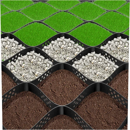 VIVOSUN 2’’ Depth Ground Grid, 9x17 ft, High-Density HDPE Geo Cell, 1885 lbs per sq ft Load, Foldable & Tensile, Easy Installation with Gloves, Perfect for Gardens, Driveways, Pathways
