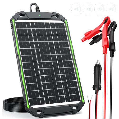 Sun Energise 15W 12V Solar Battery Charger Maintainer PRO, Built-in Smart MPPT Charge Controller, Waterproof 12 Volt Solar Panel Trickle Charging Kits for Car Auto Boat RV Marine Trailer Camper