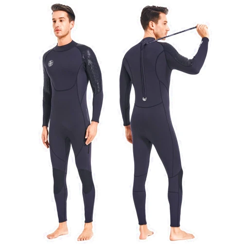 BEEK Men Wetsuit Women Neoprene Wet Suit - BEEK 3mm Thermal Scuba Gear Back Zip Ultra Stretch Swimsuit Long Sleeve Full Body Warm Diving Suits for Surfing Snorkeling Swimming Outdoor Water Sports Diver