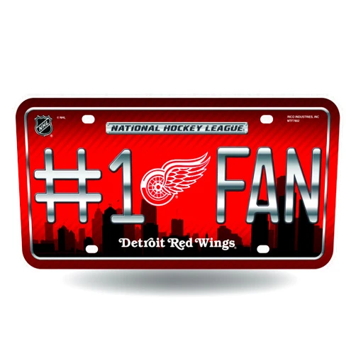 Rico Industries NHL #1 Fan Metal License Plate Tag