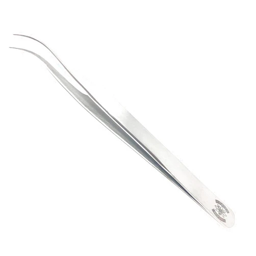 Scientific Labwares High Precision Stainless Steel Lab Forceps with Curved Very Fine Tips