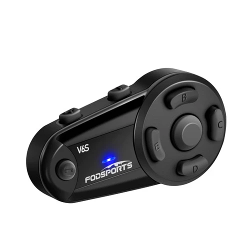 FODSPORTS Helmet Communication Systems, V6S 1000m 2 Riders Intercom Bluetooth 5.0 Motorcycle Helmet Bluetooth Headset (Waterproof/Handsfree/Stereo Music/FM/GPS/1 Pack)