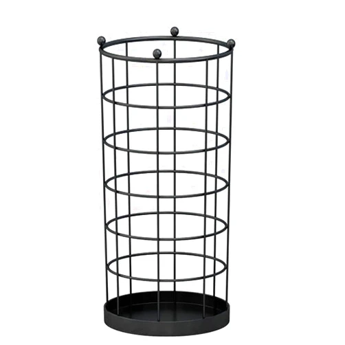 YYSANJIA Umbrella Stand Rack Indoor Metal Umbrella Holder, Umbrella Organizer for Hallway Entrance, Umbrella Basket with Drip Tray and Hooks, Storage of 14 Umbrellas (Color : Black)