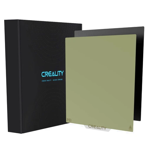 Creality Official Creality PEI Sheet 235x235mm Flexible Removable Spring Steel Plate Magnetic Sticker Heated Bed Kit Replacement Accessory for Ender 3 S1/Ender 3/Ender 3 V2/Ender 3 Pro/Ender 5 Hot Bed Surface