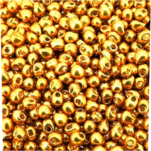 Miyuki Fringe Beads Miyuki Drop Beads 2.8mm 9 Gram Tube Duracoat Galvanized Gold