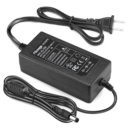 Facmogu DC 12V 3A Power Adapter, 100-240V AC to DC 12V 3A 36W Power Suppy with Barrel Connector 5.5x2.5mm & 5.5x2.1mm, 12 Volt 3 Amp Desktop Adpater 12V 3A Switching Transformer AC/DC Power Converter