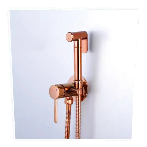 ASCDAP Rose Gold Bidet Sprayer for Toilet,Hot and Cold Mixing Brass Handheld Bidet Toilet Sprayer,Wall Mount Baby Cloth Diaper Spraying Kit for Cleaning