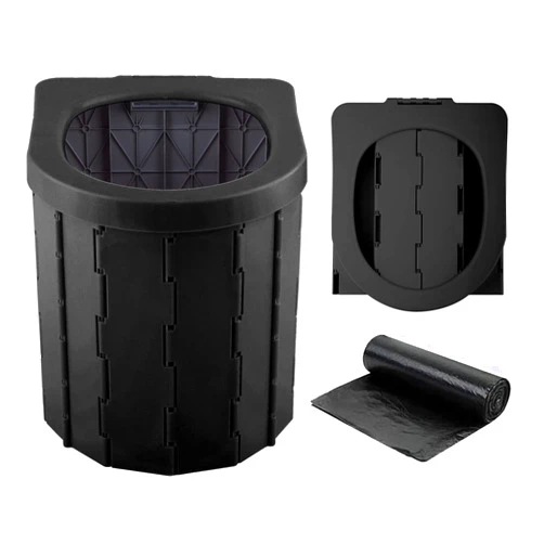 SFSUMART Outdoor Emergency Toilet for Camping Hygiene & Sanitation, Portable Foldable Potty for Car Travel Hiking Fishing Long Trips