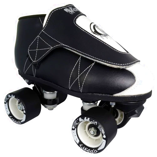 V N L A VNLA Junior Tuxedo Jam Skates - Indoor Unisex Roller Skates for Tricks, Jam and Speed Skating