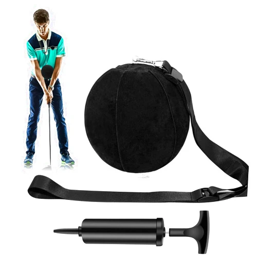 montela golf Training Ball,Golf Smart Ball Golf Training Aid Inflatable Swing Training Ball with Inflator Pump and Adjustable Lanyard,Assist Golf Swing Trainer Golf Swing Assistant for Beginner