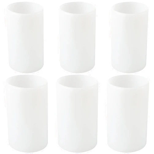 JEUIHAU 6 PCS 2 Sizes Cylinder Candle Molds, Silicone Candle Mold, Pillar Candles Resin Mould for Candle Making, Epoxy Resin Candle Soap Molds for Resin Casting, Clay Crafting, White