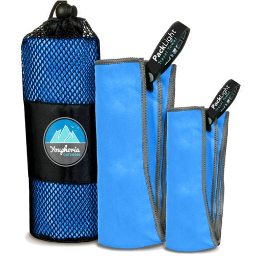 Youphoria Outdoors Traveling Fast Drying Lightweight Camping Towels - 3 Pack