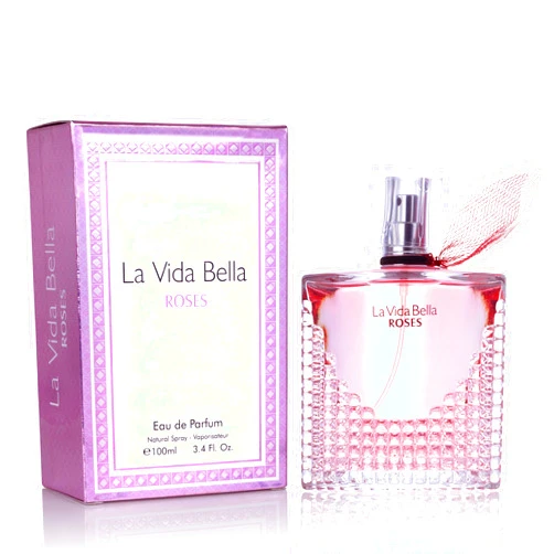 URBAN COLLECTION La Vida Bella Roses for Women Eau De Parfum - Floral Amber Fragrance that Combines Top Notes of Raspberry, Pink Pepper & Bergamot - Sugary Rush & Citrusy - Spicy & Rich Aromatic Scent 100ml Bottle