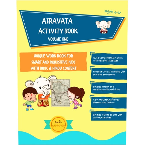 Airavata Dharma Publications,Deepa Bhaskaran Salem Airavata Activity Book - Volume ONE: Unique Indic Workbook For Smart and Inquisitive Kids