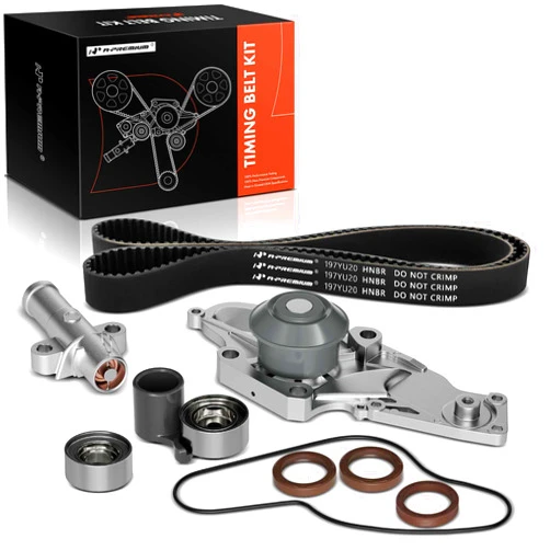 A-Premium Timing Belt Kit and Water Pump Compatible with Honda Accord 2003-2017, Pilot, Odyssey, Ridgeline & Acura MDX, RDX, RL, TL, TSX, ZDX & Saturn Vue - SOHC V6 3.0L 3.2L 3.5L 3.7L