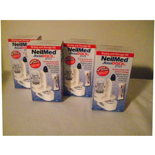 Neilmed Nasadock Plus Stand (4 pack) and Includes 10 free Refill Packets