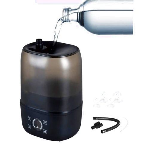 PETSPIONEER Reptile Humidifier Digital Timing Fog Machine with Double Hose & 4 Liter Reservoir, Automatic Terrarium Fogger for ReptilesAmphibiansHerpsVivarium (Brown) (TF03P)