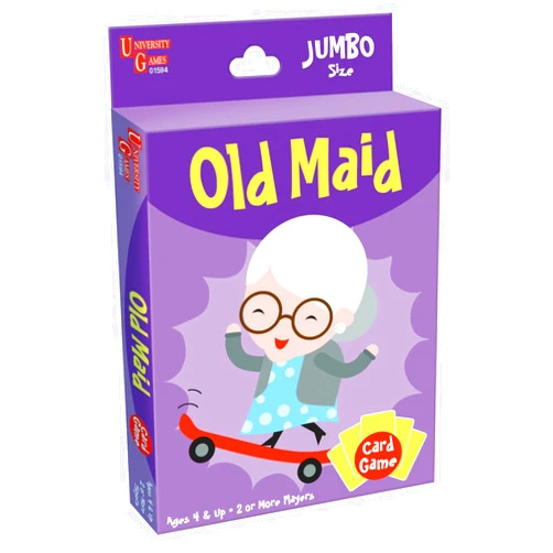 University Games Old Maid Card Game - Jumbo Size, Colorful Character Cards for Kids Ages 4 and Up, Fun Family and Educational Game